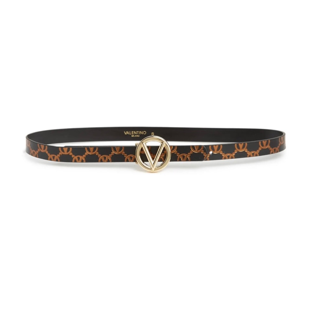 Brand New Valentino Baby Monogram Logo Leather Belt in Small and Medium